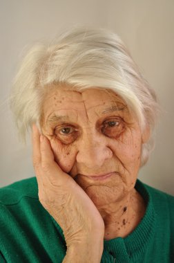 Sad old age clipart