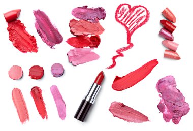 Lipstick make up beauty smudged clipart