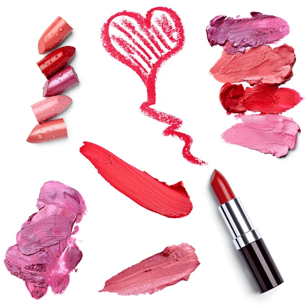 Lippenstift Make-up Schönheit verschmiert — Stockfoto
