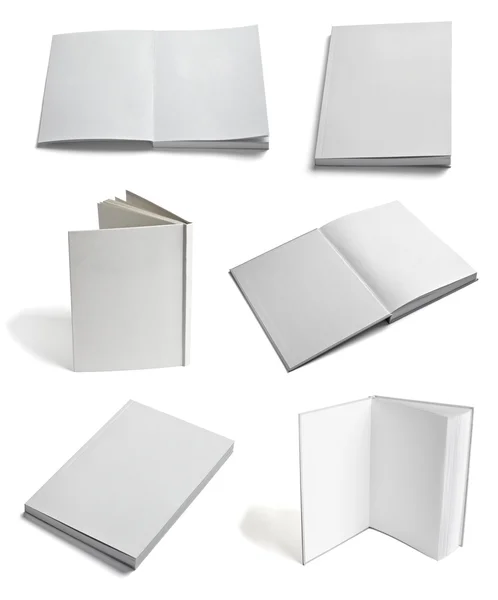 Leaflet notebook textbook white blank paper template — Stockfoto