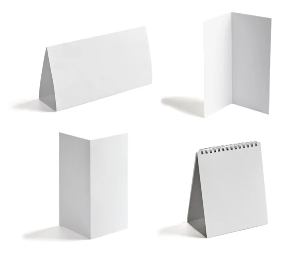 Листівка блокнот підручник білий порожній папір шаблон — стокове фото
