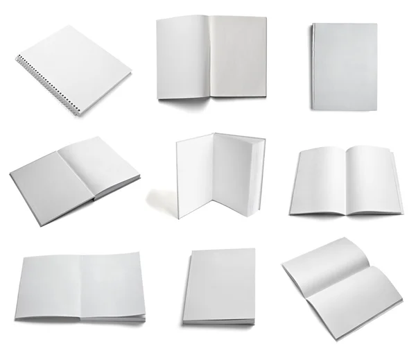 Manual do folheto modelo de papel branco em branco — Fotografia de Stock