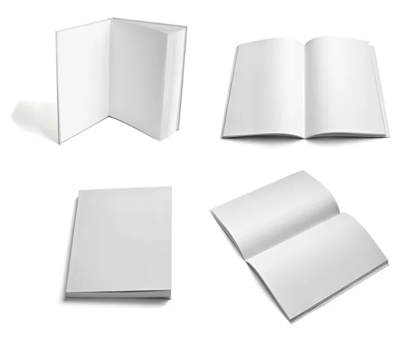 Брошюра тетрадь учебник белый чистый шаблон бумаги — стоковое фото