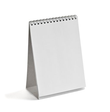 Leaflet notebook textbook white blank paper template