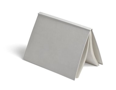Leaflet notebook textbook white blank paper template