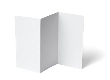 Leaflet notebook textbook white blank paper template