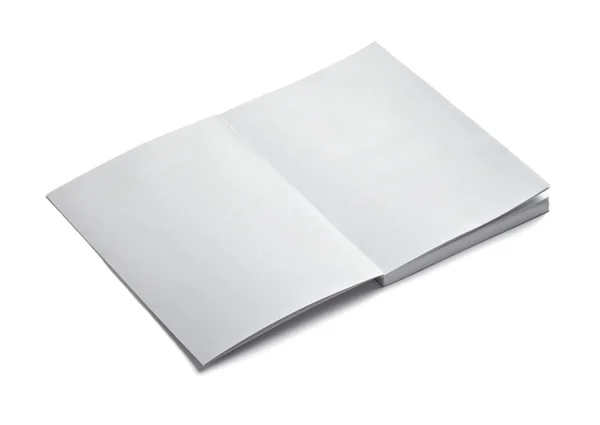 Leaflet notebook textbook white blank paper template — Stockfoto