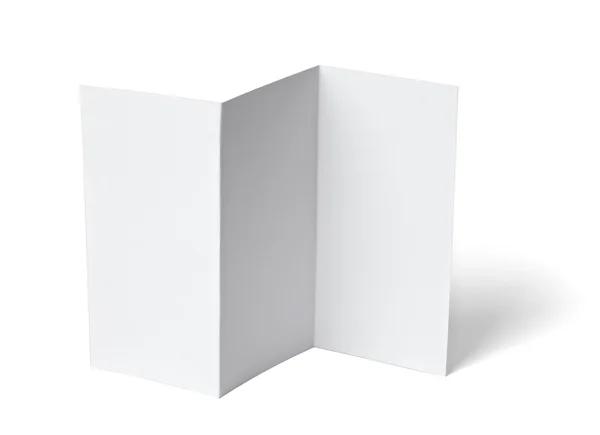 リーフレット ノートブック教科書の白空白の紙テンプレート — ストック写真