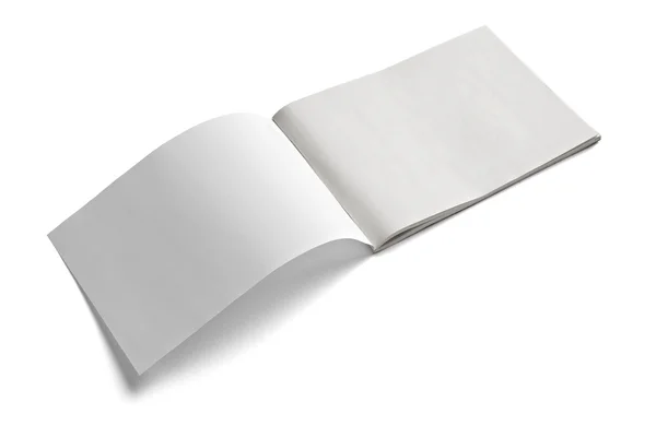 Leaflet notebook textbook white blank paper template — Stock Photo, Image