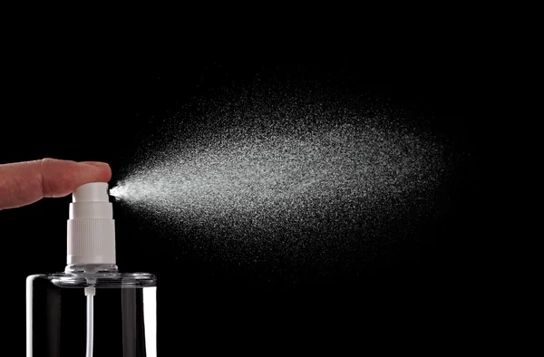 Spray palack folyékony parfüm csepp — Stock Fotó