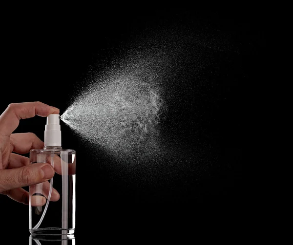 Spray palack folyékony parfüm csepp — Stock Fotó