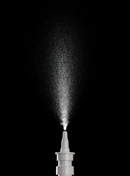 Stříkací láhev tekuté parfém pokles — Stock fotografie
