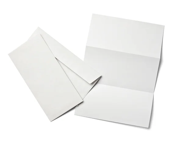 stock image Leaflet letter business card white blank paper template