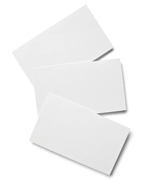 リーフレットの手紙ビジネス カード白空白の紙テンプレート — ストック写真