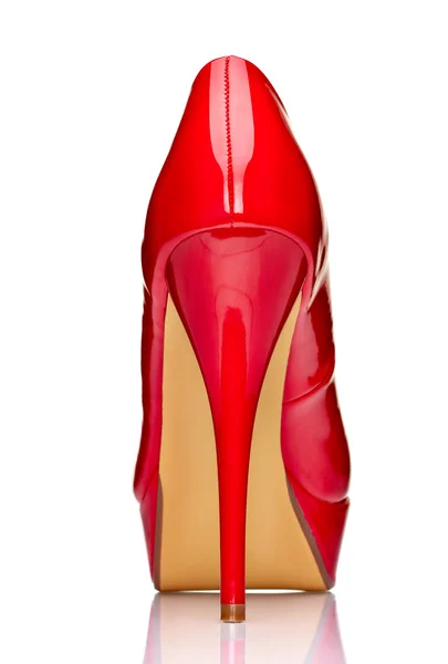 Vörös magas sarkú cipő — Stock Fotó