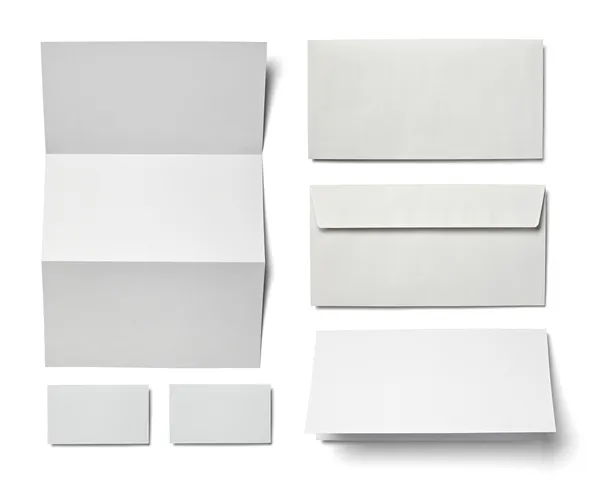 Modelo de papel branco carta folheto cartão de visita Imagens De Bancos De Imagens