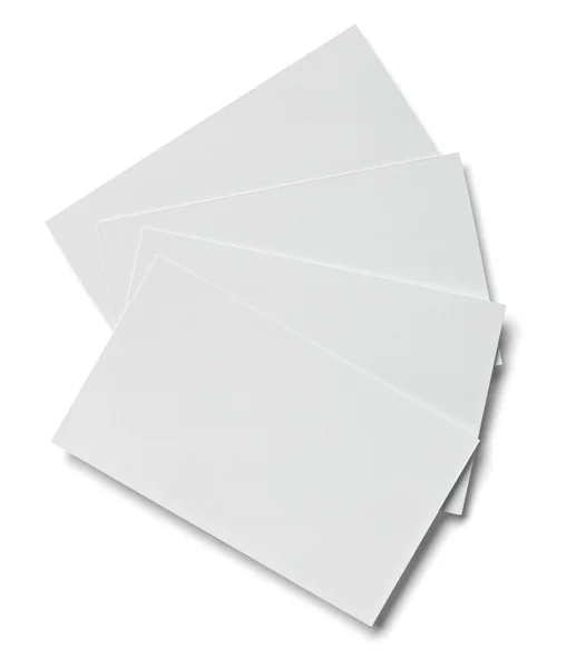 リーフレットの手紙ビジネス カード白空白の紙テンプレート ストック写真