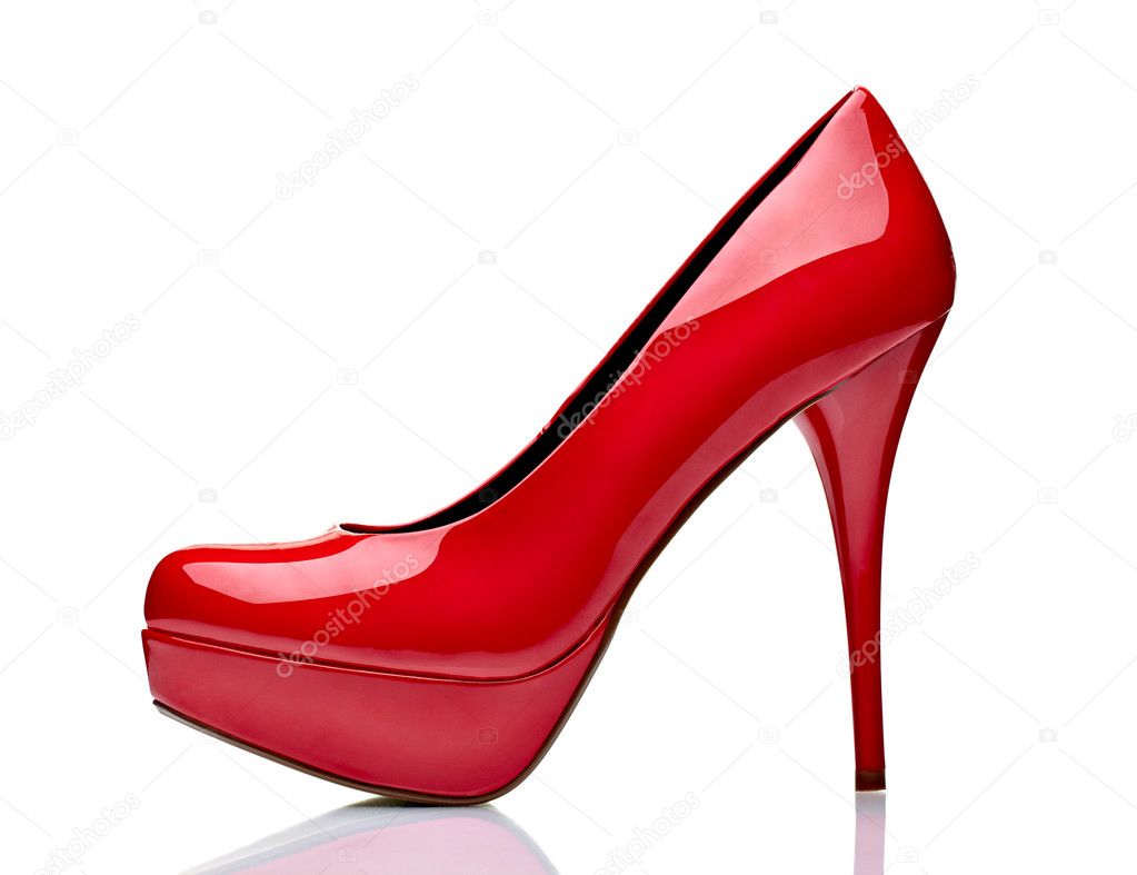Red High Heel Shoes With Bows