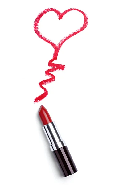 Hear shape love lipstick — Stock Photo, Image