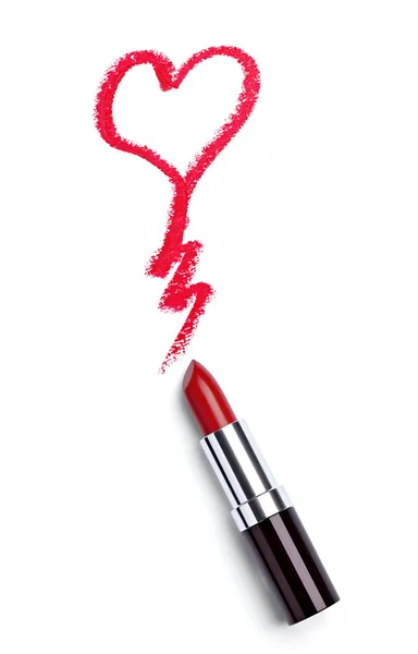Hear shape love lipstick — Stock Photo, Image