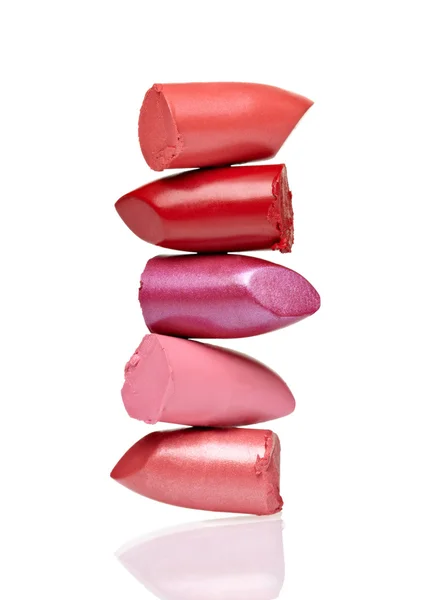 Lipstick make up beauty stack — Stock Photo, Image