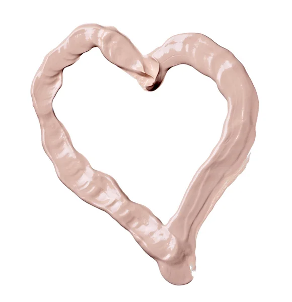 Hearts shape love cream face powder — Stock Photo, Image