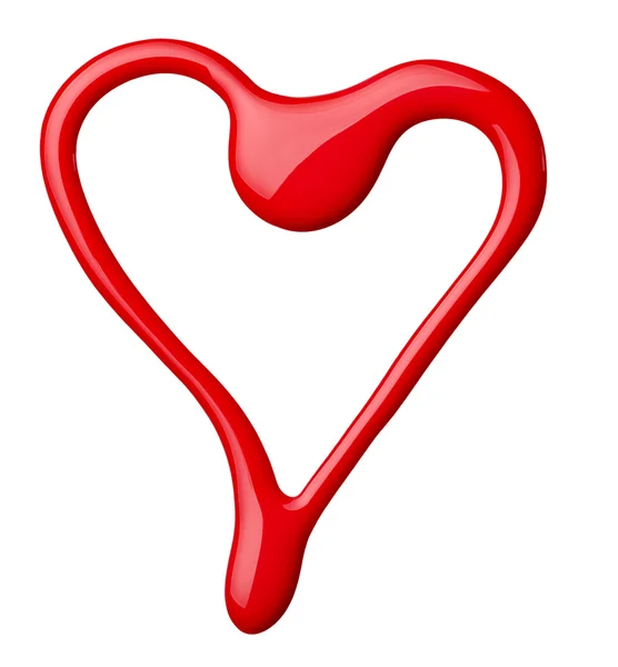 Forma di cuore amore smalto per unghie — Foto Stock