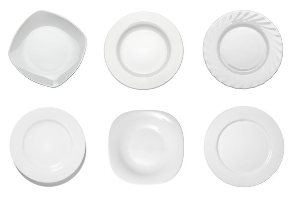 Пустая белая тарелка
