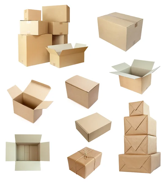 Lege witte doos container — Stockfoto