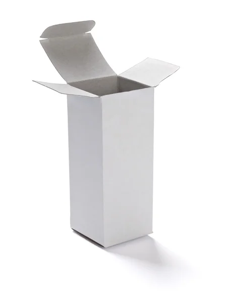 Beyaz kutu kapsayıcı paket — Stok fotoğraf