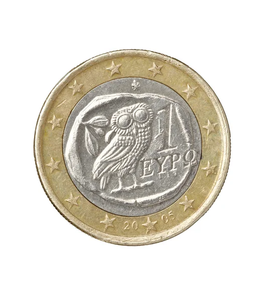 Kryzys uszkodzonych starte finansów monety euro — Zdjęcie stockowe