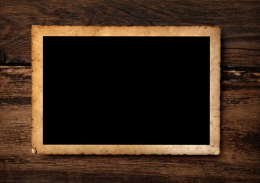 ahşap üzerine eski foto kartpostal