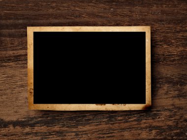 ahşap üzerine eski foto kartpostal