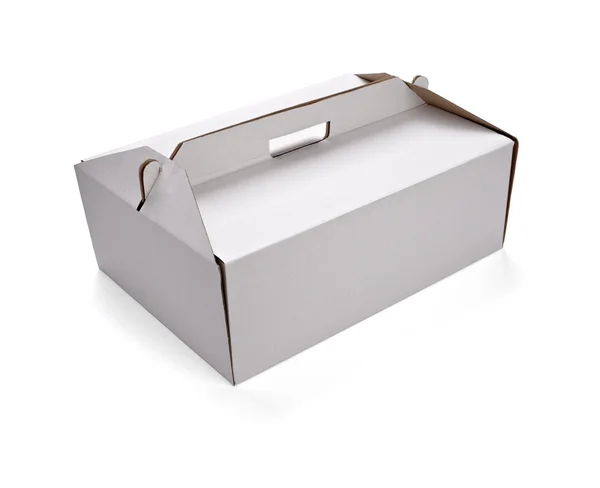 Recipiente de caixa de entrega branca — Fotografia de Stock