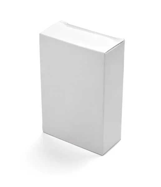 Lege witte doos container — Stockfoto