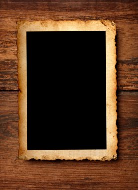 ahşap üzerine eski foto kartpostal