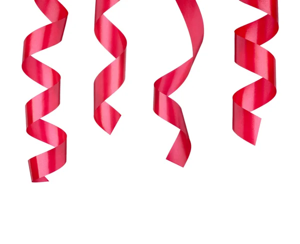 Wstążki zwinięte taśmy dekoracji Boże Narodzenie urodziny wakacje — Zdjęcie stockowe