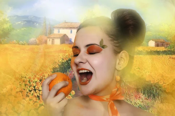 Portakal kız — Stok fotoğraf