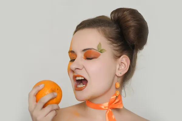 Ragazza arancione — Foto Stock