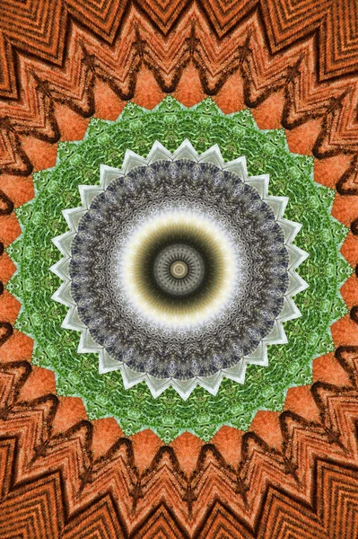 茶色の円形飾りグリーン — ストック写真