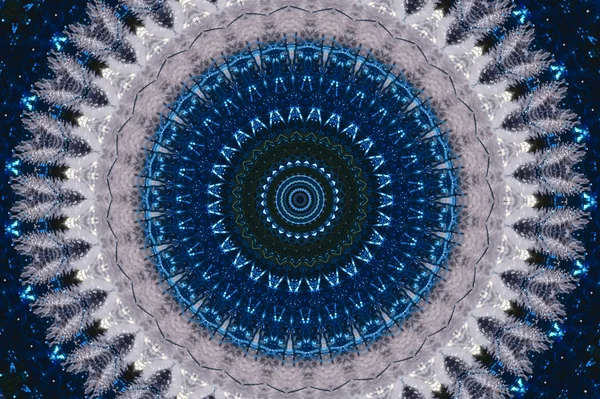Blauwe circulaire patroon — Stockfoto