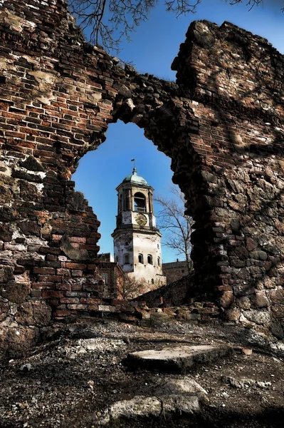 Wieża zegarowa w Wyborgu — Zdjęcie stockowe
