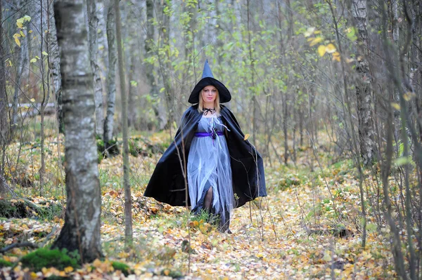 Witch in het bos — Stockfoto