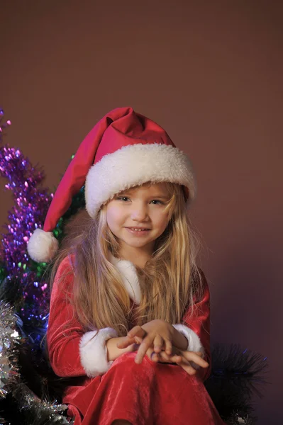 สาวน้อยซานต้า — ภาพถ่ายสต็อก