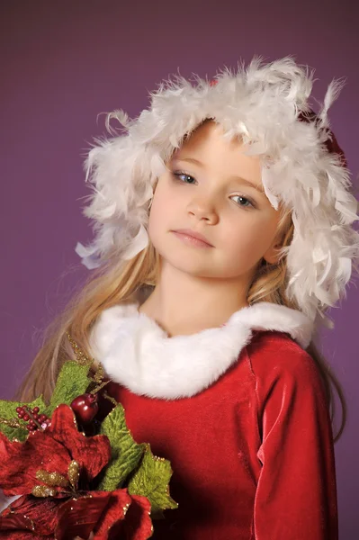 Девочка Санта — стоковое фото