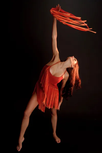 A ginasta com um aro — Fotografia de Stock