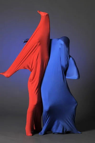 两个抽象舞蹈人物 — 图库照片