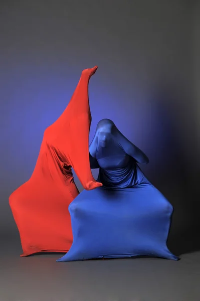 Duas figuras abstratas de dança — Fotografia de Stock