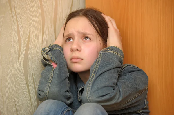 Het meisje de tiener in depressie — Stockfoto
