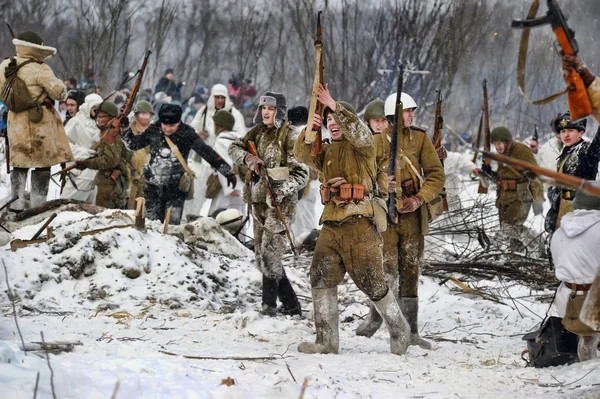 제 2 차 세계 대전의 군 역사 재구성. — 스톡 사진